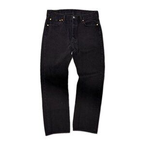 Levi's 501 Original Fit Black Button Fly Straight Leg Jeans 36x32